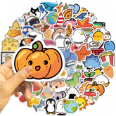 100pcs Cute Mini Animals & Food Sticker Pack — Waterproof Vinyl Decals for Laptop, Guitar, Notebook & Suitcase